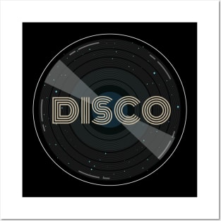 Retro Space Disco Vintage Vinyl Record Posters and Art